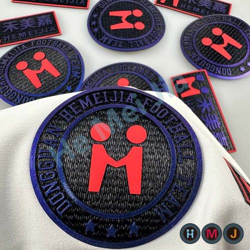 Silicone Screen Printing Heat Transfer Patches printed on Tatami Fabric