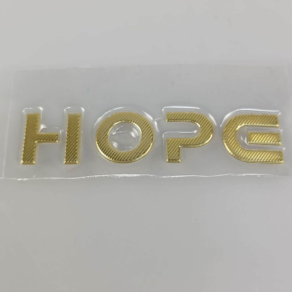 Metal Color Soft Embossed TPU HF Badges Metal Color Soft Embossed TPU HF Badges