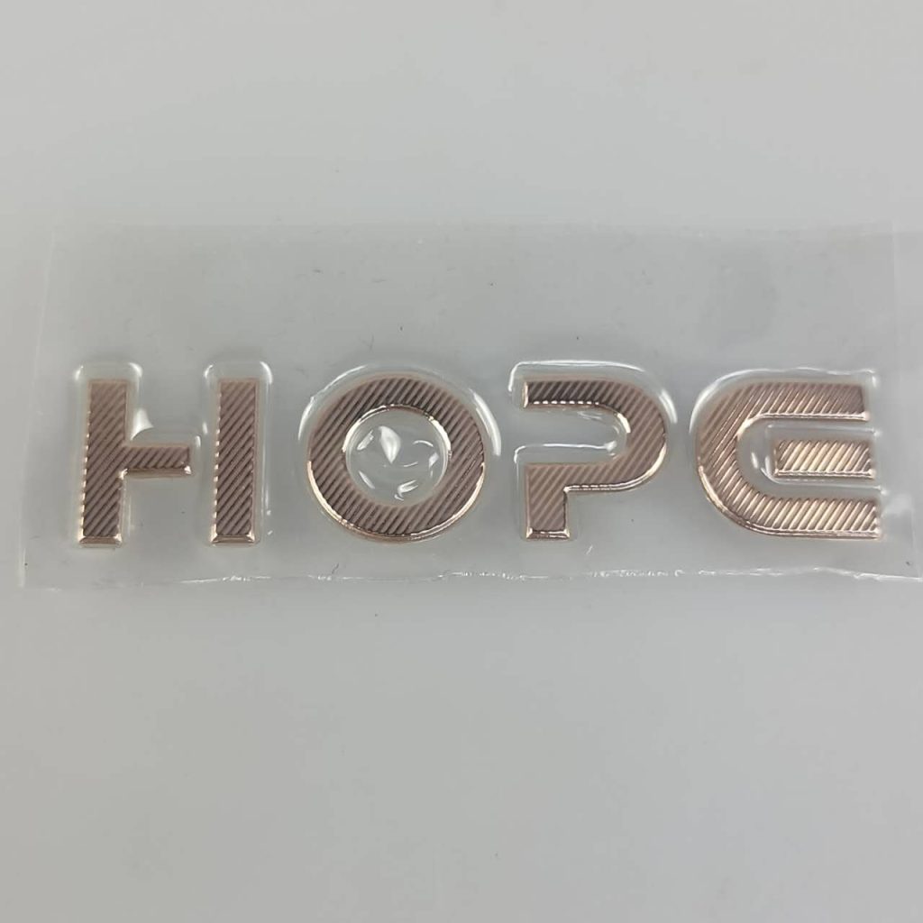 Metal Color Soft Embossed TPU HF Badges Metal Color Soft Embossed TPU HF Badges