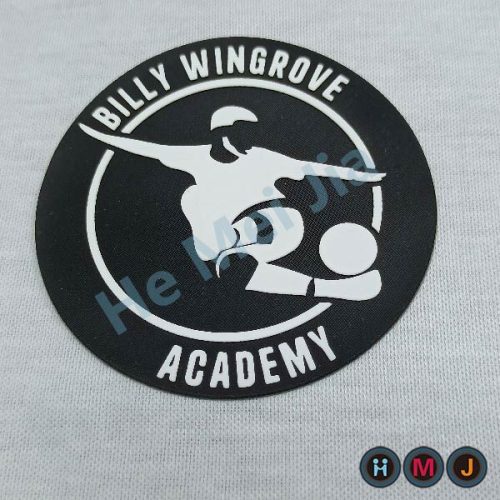 Silicone Screen Printed Heat Press Label Patch for Sports Team Club
