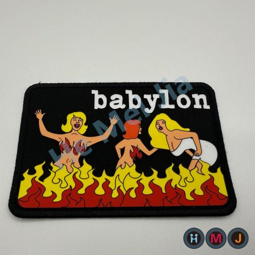 Twilll print silicone iron on patches