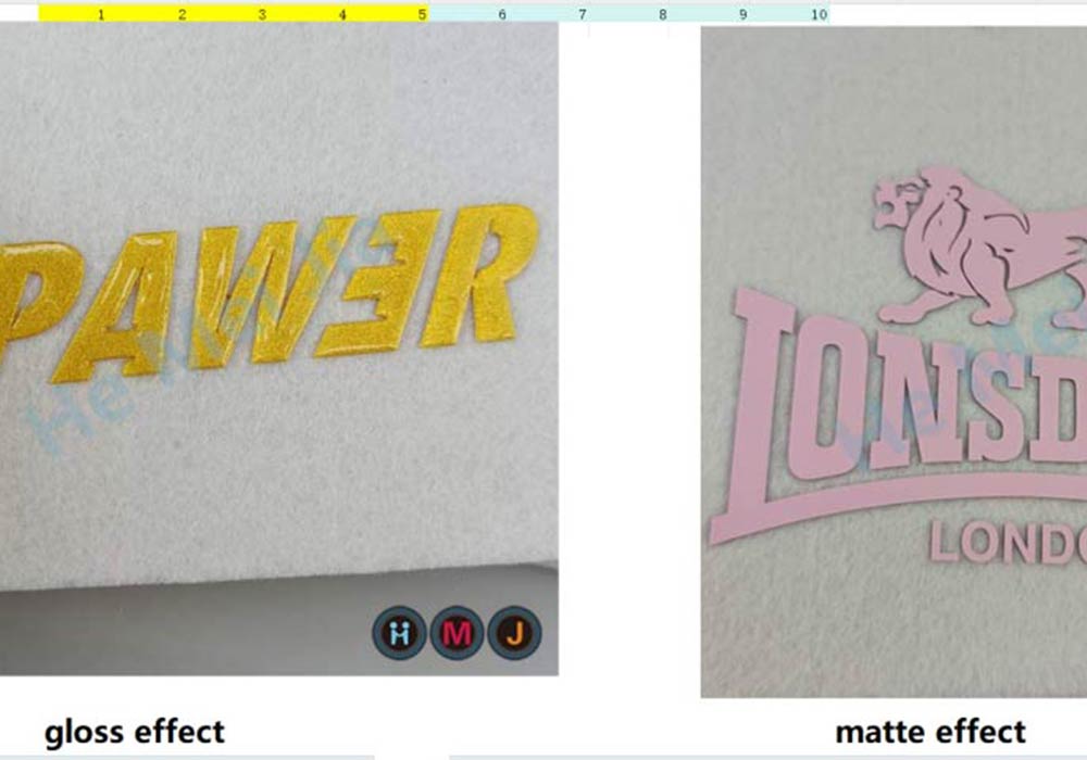 Gloss or matte effect Silicone silk screen heat transfer label